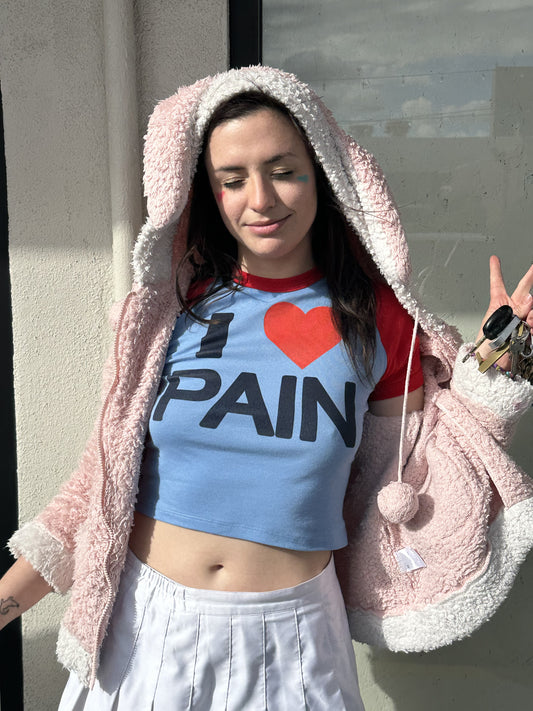 I <3 Pain Raglan Baby Tee