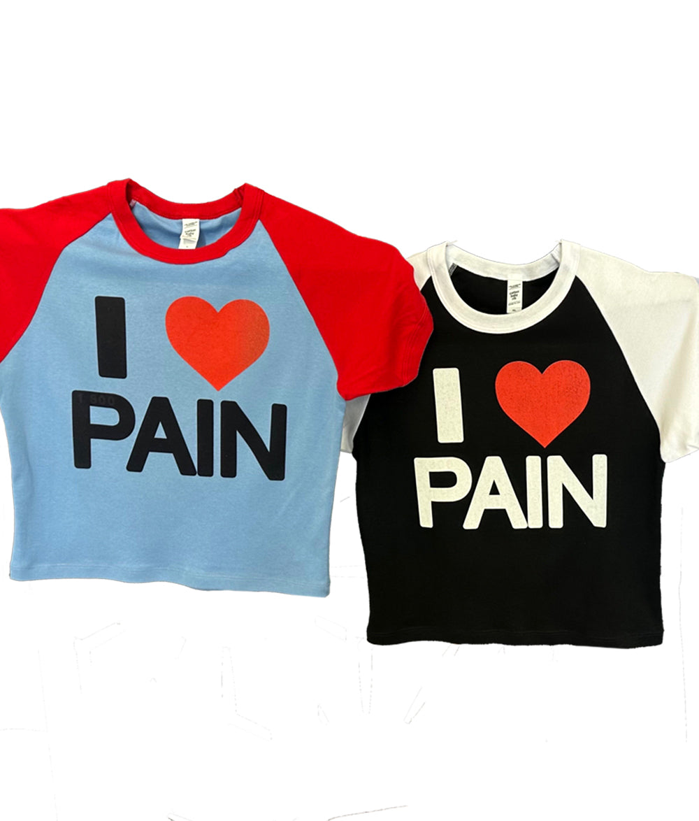 I <3 Pain Raglan Baby Tee